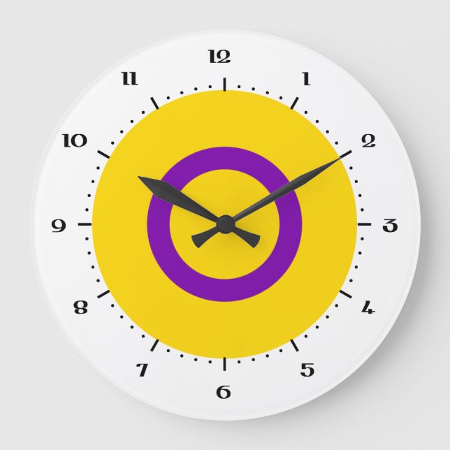 Drapeau de la fierté intersexe Grande horloge (Recto)