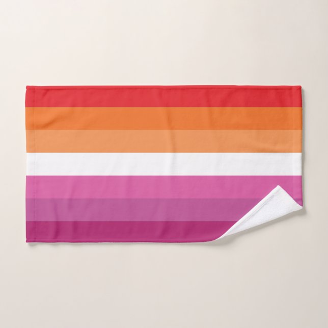 Drapeau de la fierté lesbienne (Serviette à main)