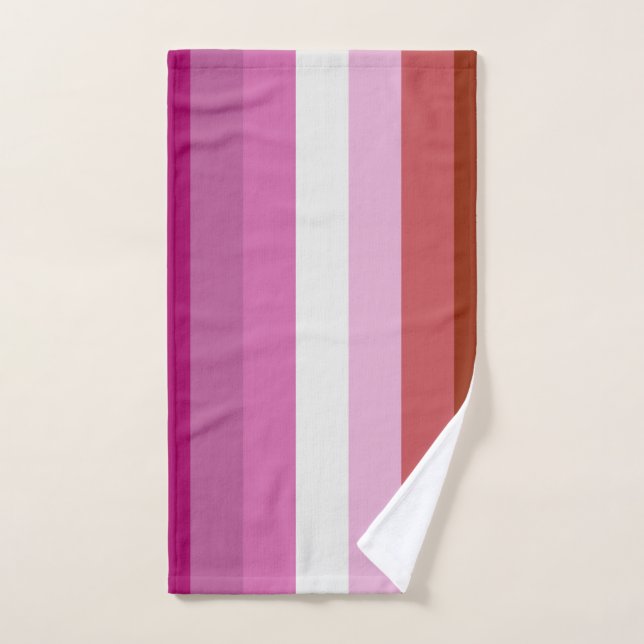 Drapeau de la fierté lesbienne (Serviette à main)