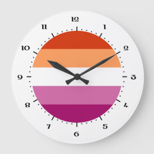 Drapeau de la fierté lesbienne Grande horloge
