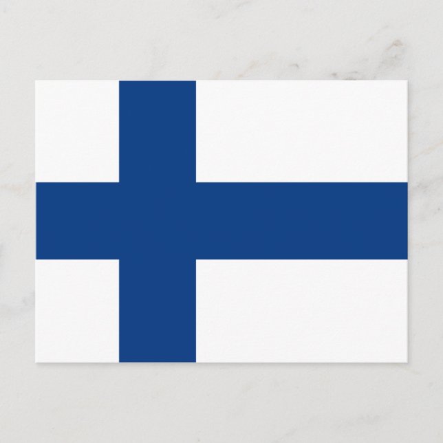 Drapeau de la Finlande Carte postale (Devant)