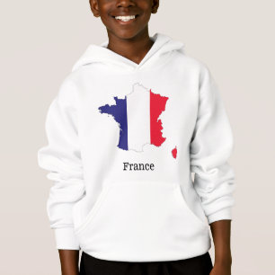 Drapeau de la France sur un design de souvenir de