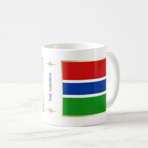 Drapeau de la Gambie + Tasse de carte