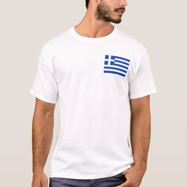 Drapeau de la Grèce et T-shirt de carte (Devant)