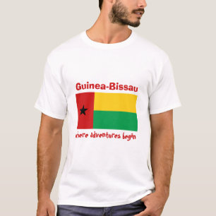 Drapeau de la Guinée-Bissau + Carte + T-shirt des