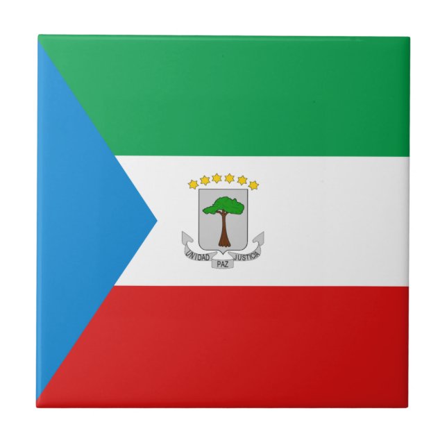 Drapeau de la Guinée Équatoriale Carreau de cérami (Devant)