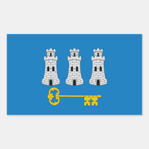 Drapeau de La Havane, Cuba Sticker rectangulaire