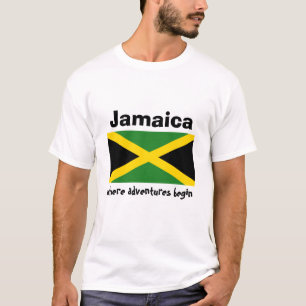 Drapeau de la Jamaïque + Carte + T-shirt des