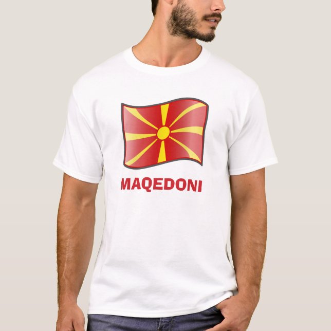 Drapeau de la Macédoine Maqedoni T-Shirt (Devant)