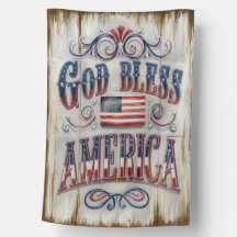 Drapeau de la maison de Dieu béni America