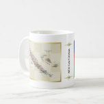Drapeau de la Nouvelle-Calédonie   Tasse de carte<br><div class="desc">Un côté de cette tasse montre le nouveau drapeau calédonien tandis que l'autre comporte une carte du pays. Rappelez les souvenirs affectueux de la Nouvelle-Calédonie tandis que vous appréciez une boisson de détente. Disponible dans plusieurs attaquez ou des styles de chope. Facile à personnaliser ou customiser. la carte 2018 de...</div>
