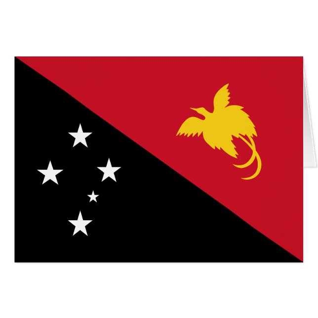 Drapeau de la Papouasie-Nouvelle-Guinée (Devant horizontal)