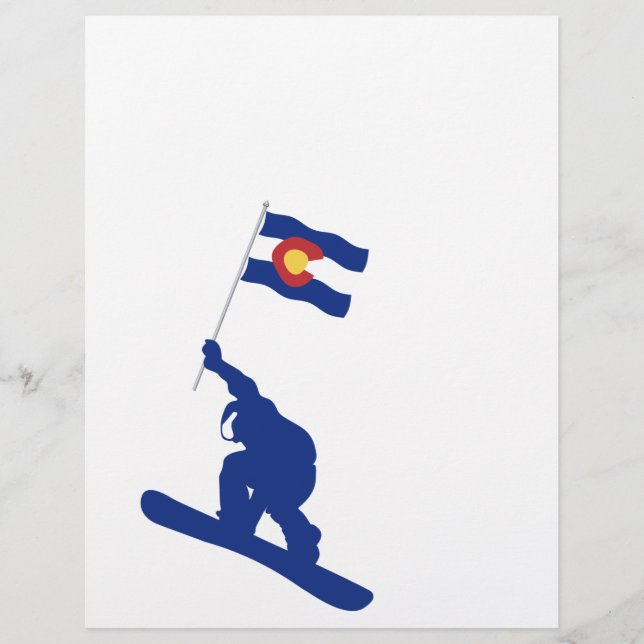 Drapeau de la planche à neige du Colorado (Devant)
