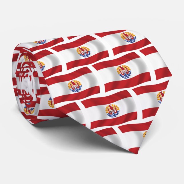 Drapeau de la Polynésie française Cravate (Roulé)
