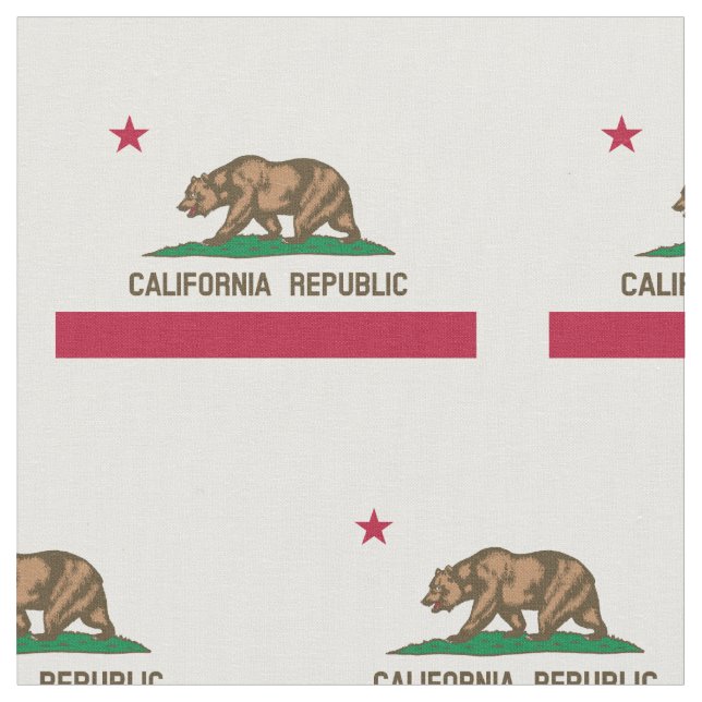 Drapeau de la République de Californie Tissu perso (Fermer)