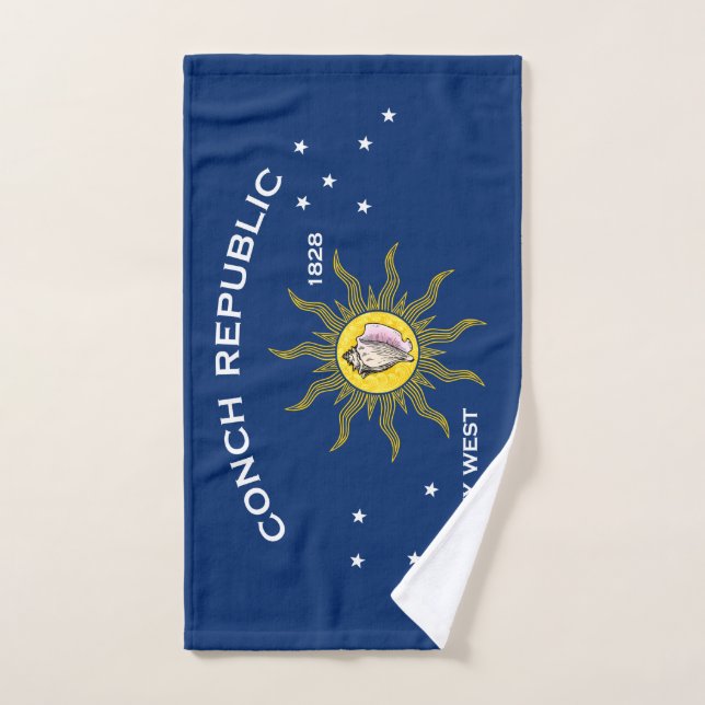Drapeau de la République des Conques Key West Flor (Serviette à main)