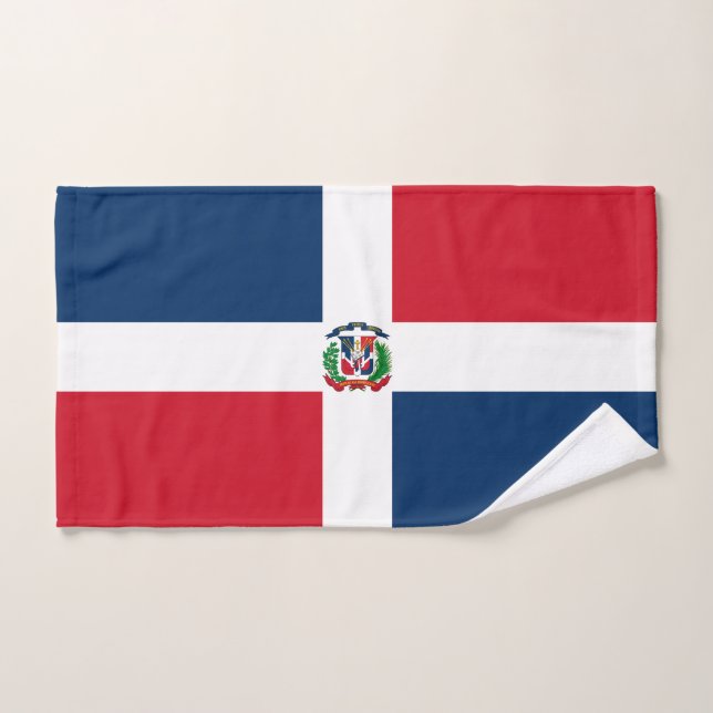Drapeau de la République Dominicaine (Serviette à main)