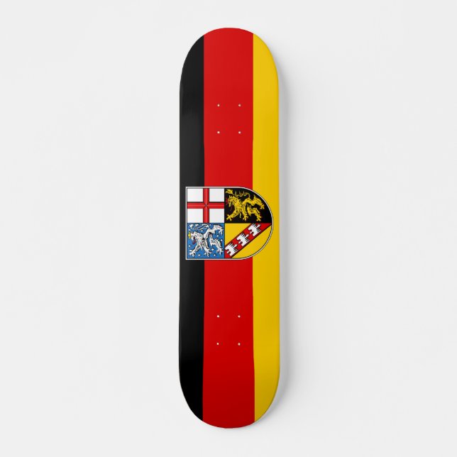 Drapeau de la Sarre Skateboard (Devant)