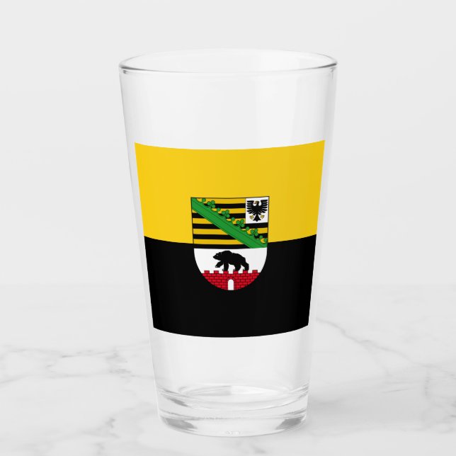Drapeau de la Saxe-Anhalt en verre (Devant)