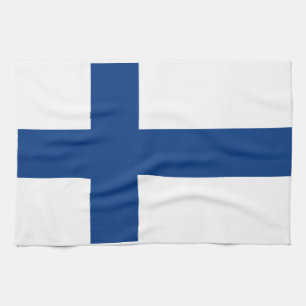 Drapeau de la serviette de cuisine finlandaise