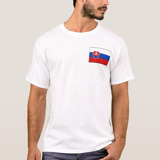 Drapeau de la Slovaquie et T-shirt de carte (Devant)