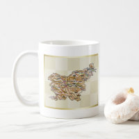 Drapeau de la Slovénie + Tasse de carte