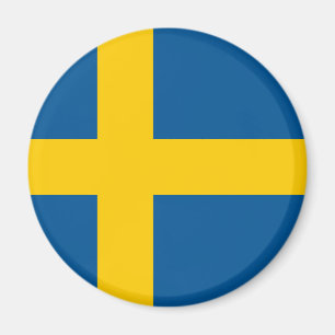 Drapeau de la Suède Magnet rond