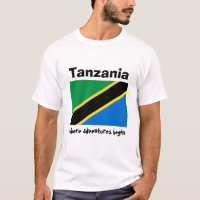 Drapeau de la Tanzanie + Carte + T-shirt des