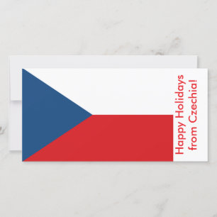 Drapeau de la Tchéquie, Carte des Joyeux Vacances 