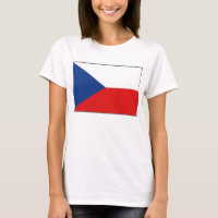 Drapeau de la Tchéquie x Carte T-shirt