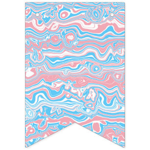 Drapeau de la Trans Pride Trippy Boho Super Wavy