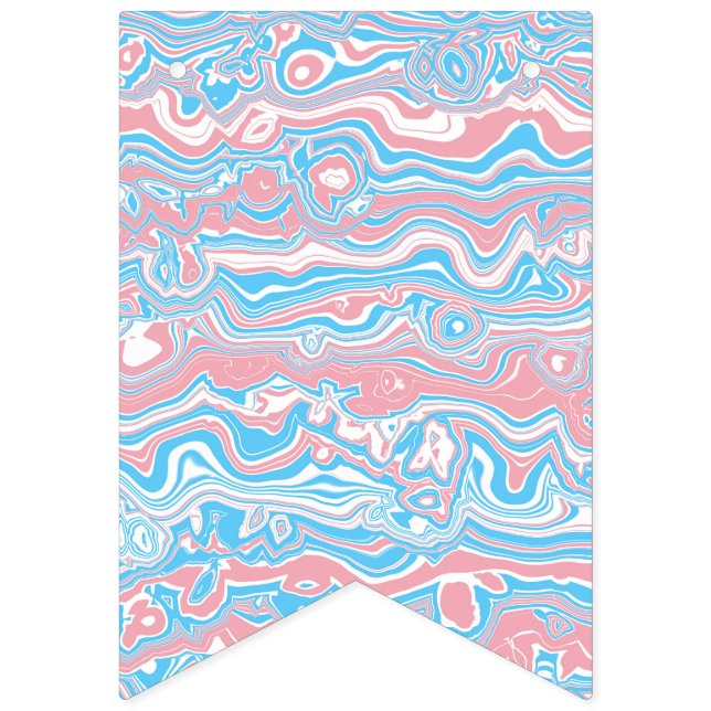 Drapeau de la Trans Pride Trippy Boho Super Wavy (Premier drapeau)
