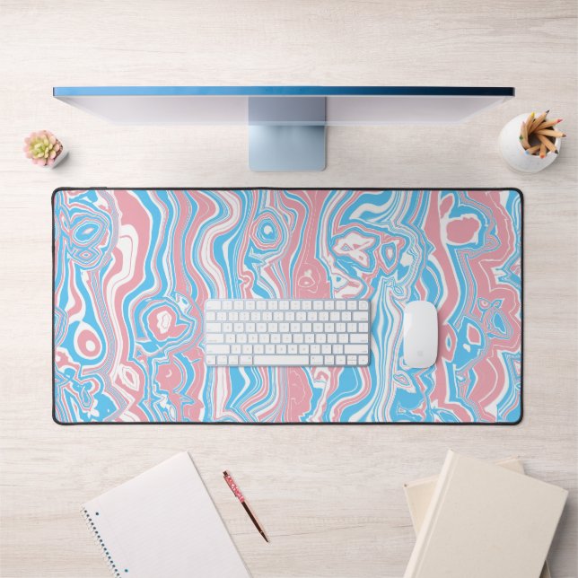 Drapeau de la Trans Pride Trippy Boho Super Wavy (Bureau 1)