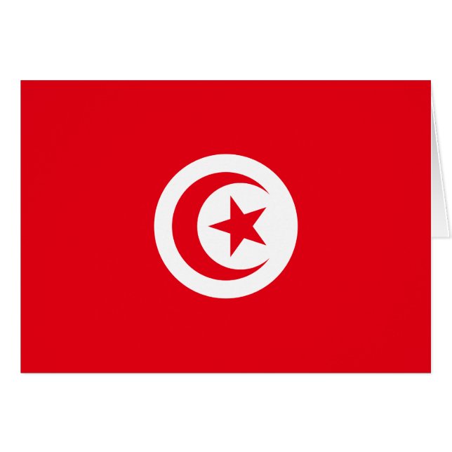 Drapeau de la Tunisie (Devant horizontal)