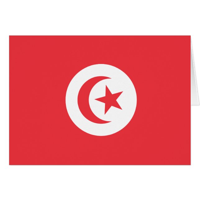 Drapeau de la Tunisie (Devant horizontal)
