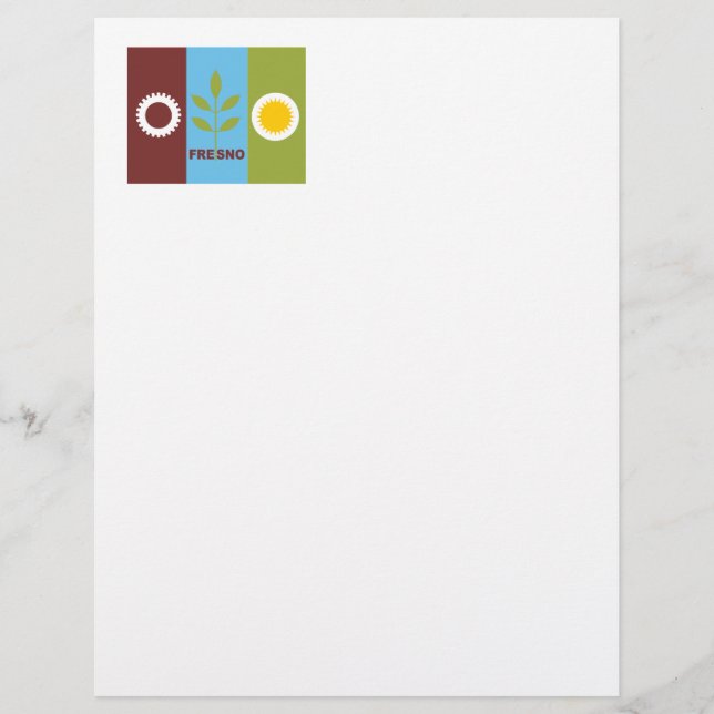 Drapeau de la ville de Fresno (Devant)