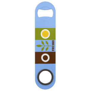 Drapeau de la ville de Fresno, California Bar Key