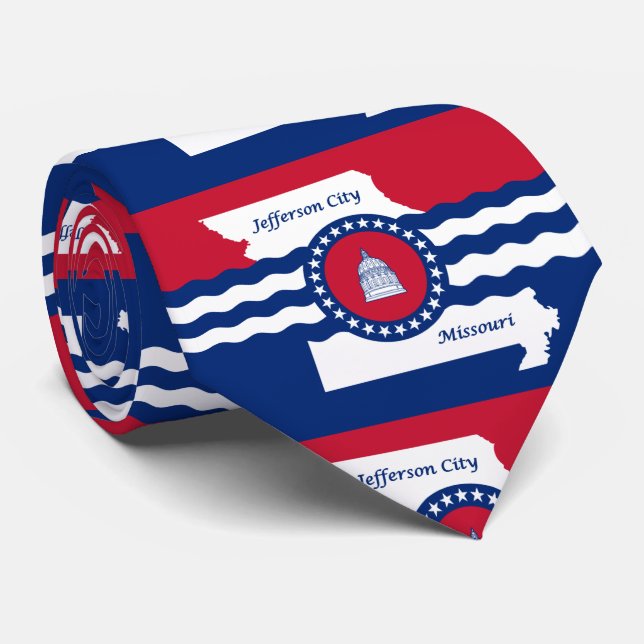 Drapeau de la ville de Jefferson, Missouri Cravate (Roulé)