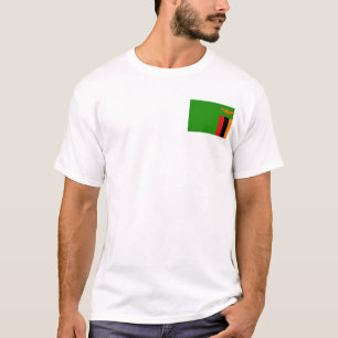 Drapeau de la Zambie et T-shirt de carte