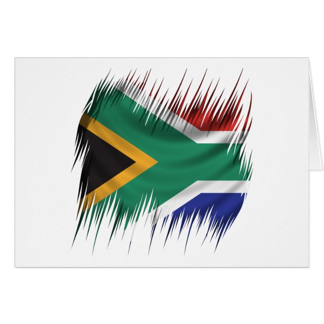 Drapeau de l'Afrique du Sud de défibreurs (Devant horizontal)