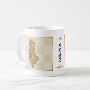 Drapeau de l'Albanie + Tasse de carte