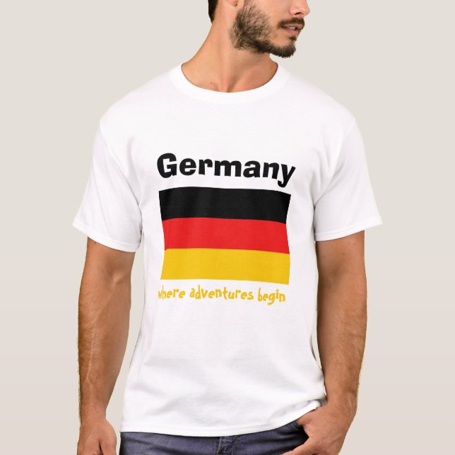 Drapeau de l'Allemagne + Carte + T-shirt des (Devant)