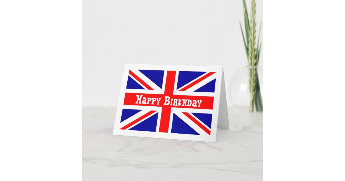 Drapeau De L Anglais De Carte D Anniversaire Zazzle Fr