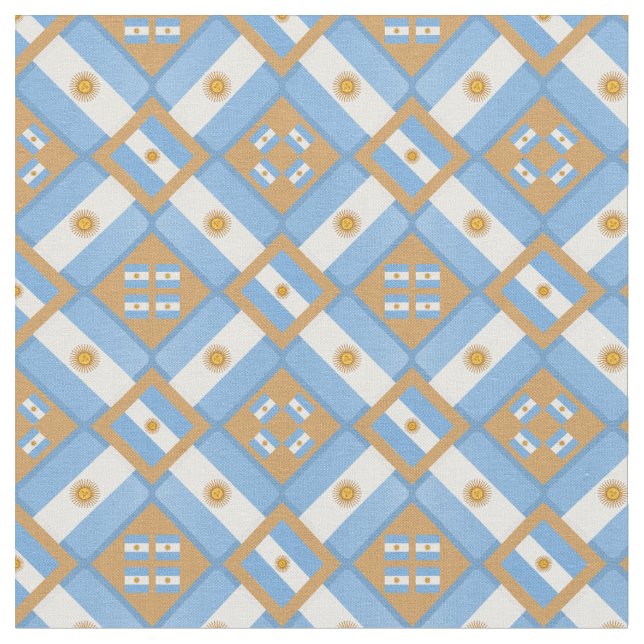 Drapeau de l'Argentine & Tissu tendance Argentine  (Fermer)