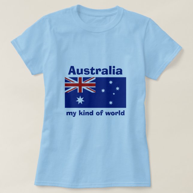 Drapeau de l'Australie + Carte + T-shirt des (Design devant)