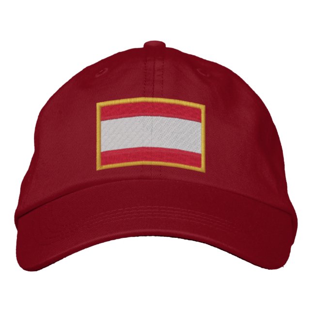 Drapeau de l'Autriche Casquette brodé (Devant)