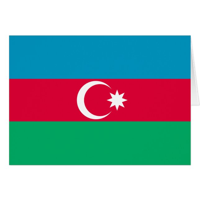 Drapeau de l'Azerbaïdjan (Devant Horizontal)