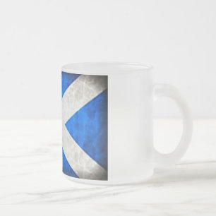 Drapeau de l'Ecosse de tasse en verre givré