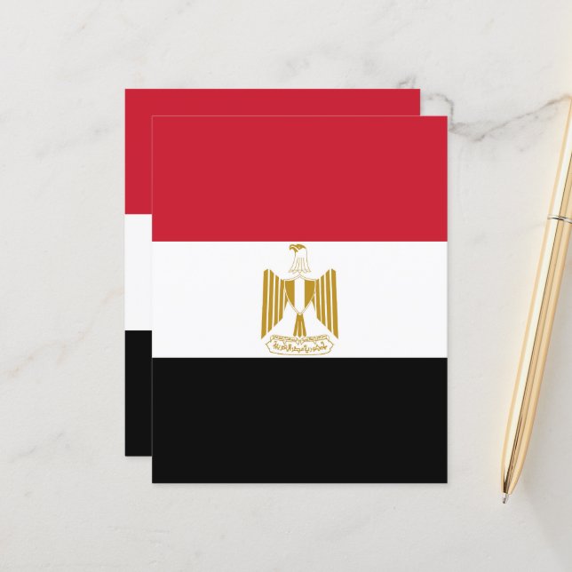 Drapeau de l'Égypte (Devant/Arrière en situation)
