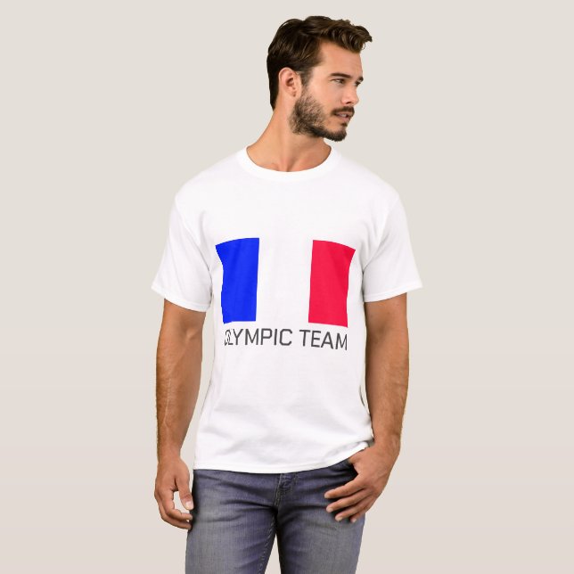 Drapeau de l'ÉQUIPE OLYMPIQUE T-shirt (France) (Devant entier)